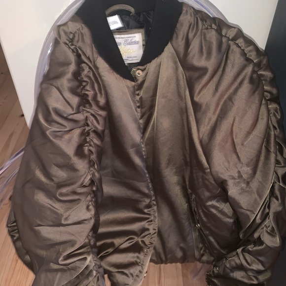 Kaki Bomber Jacket - Picture 2 of 4